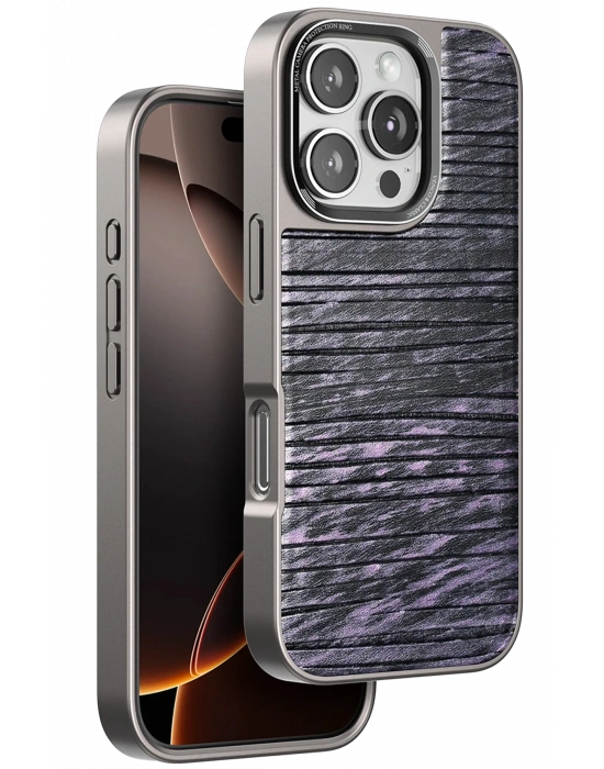 Venco iPhone 16 Pro Wave Kapak - Derin Mor