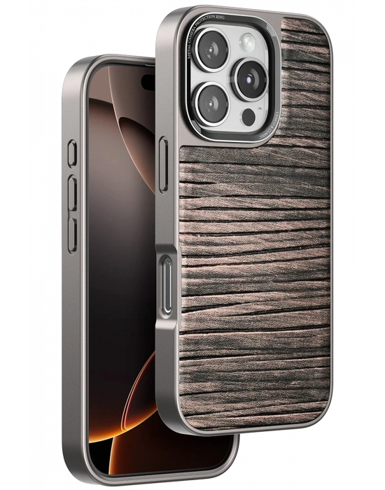 Venco iPhone 16 Pro Wave Kapak - Kahverengi