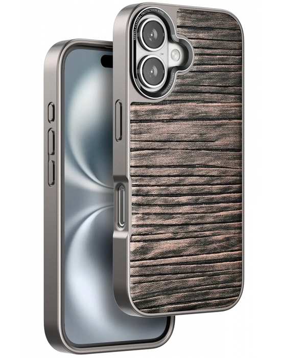 Venco iPhone 16 Wave Kapak - Kahverengi