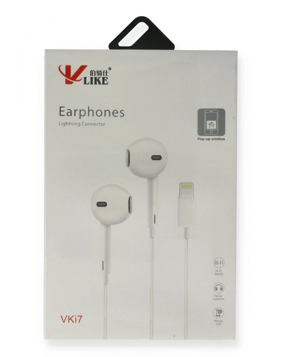 Vlike VK i7 Lightning Bluetooth Kablolu Kulaklık