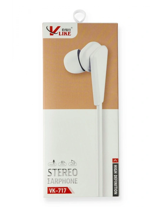 Vlike VK717 Kulak içi Kulaklık - Beyaz