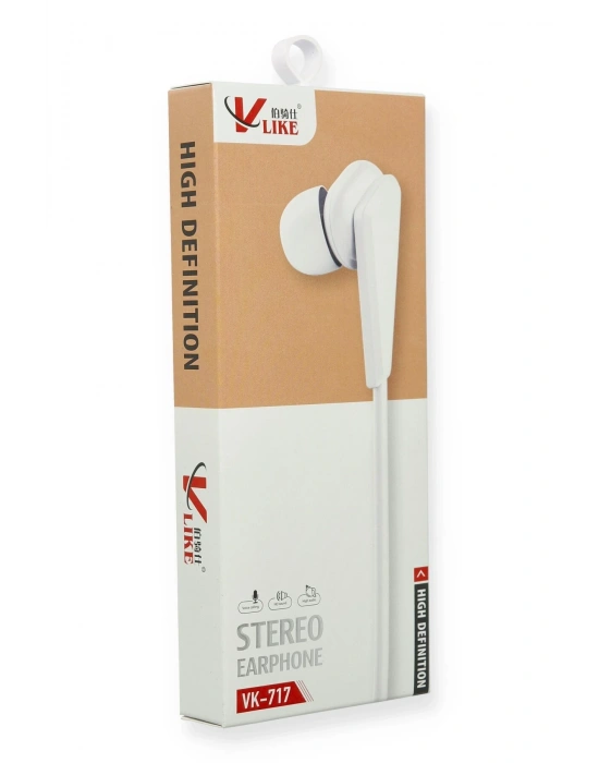 Vlike VK717 Kulak içi Kulaklık - Beyaz