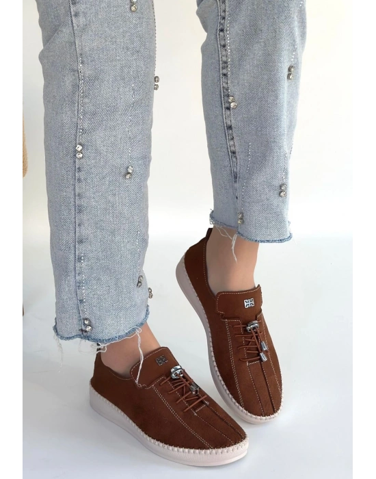 Warte Kahverengi Süet Bağcıklı Spor Ayakkabı