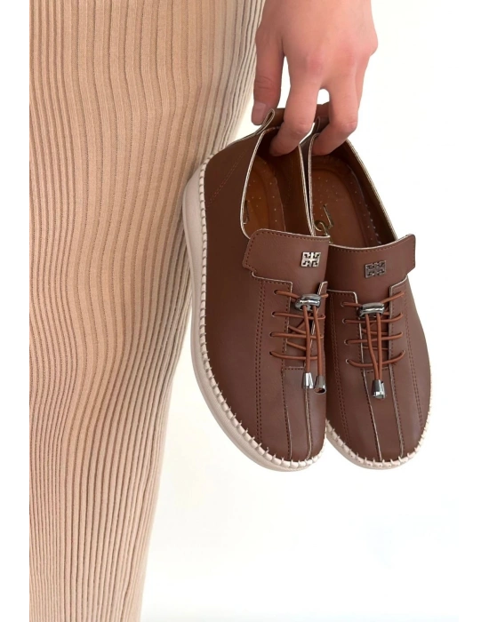 Warte Taba Deri Bağcıklı Spor Ayakkabı