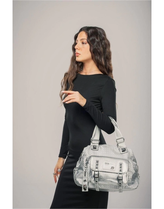 Wawin Gri Cilt Omuz Çantası