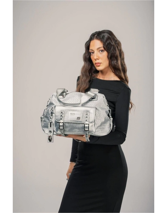 Wawin Gri Cilt Omuz Çantası