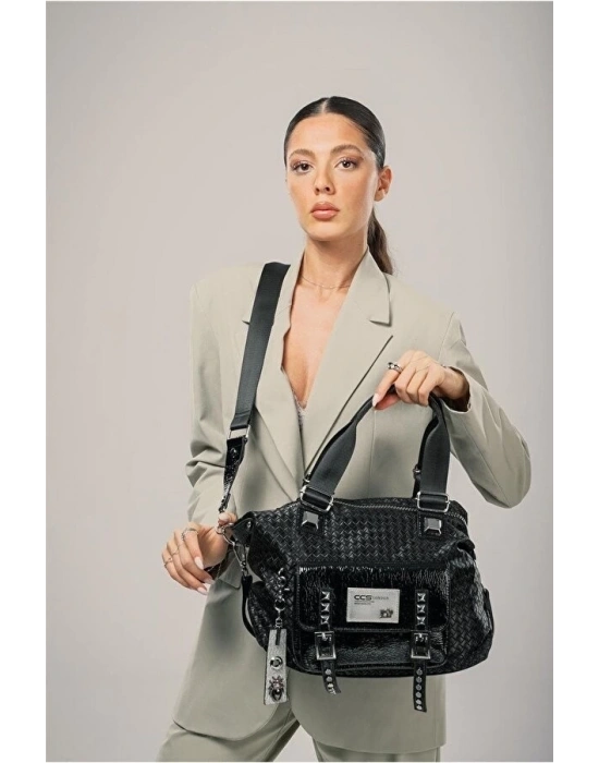 Wawin Siyah Cilt Omuz Çantası