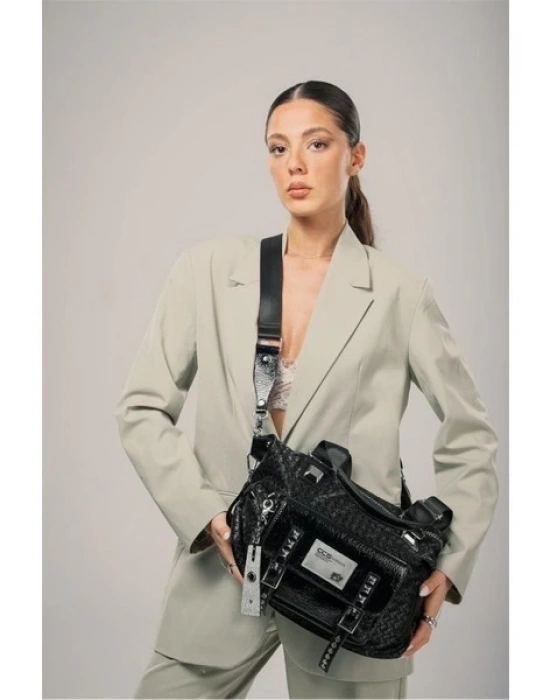 Wawin Siyah Cilt Omuz Çantası