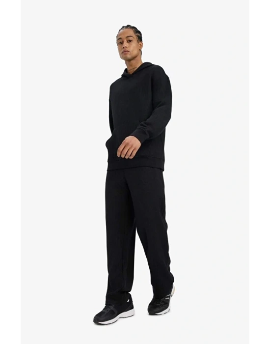 Wide Leg Cepli Geniş Paça Dokulu Eşofman Altı