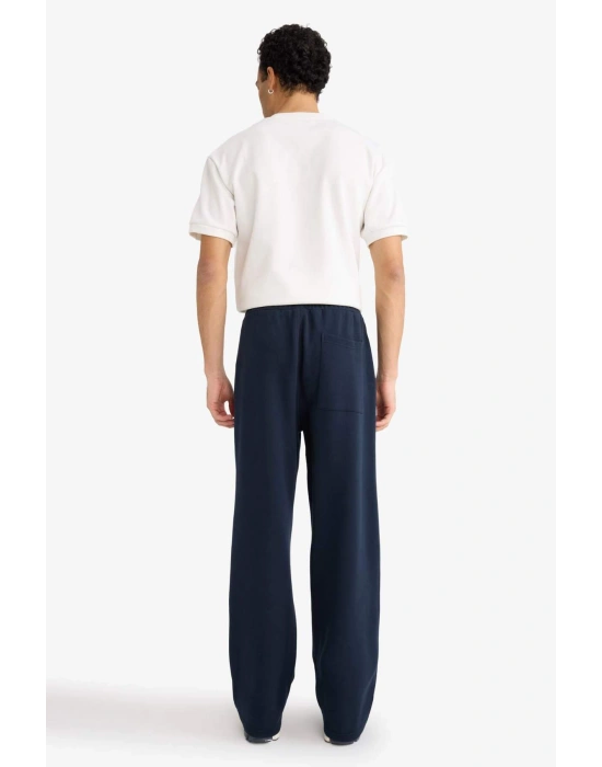 Wide Leg Geniş Bol Paça Beli Bağcıklı Pike Eşofman Altı F8524AX25AU