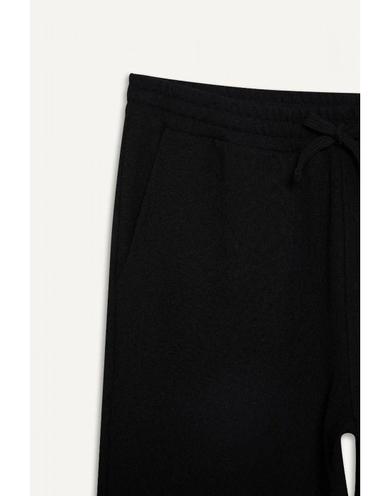 Wide Leg Siyah Erkek Eşofman Altı