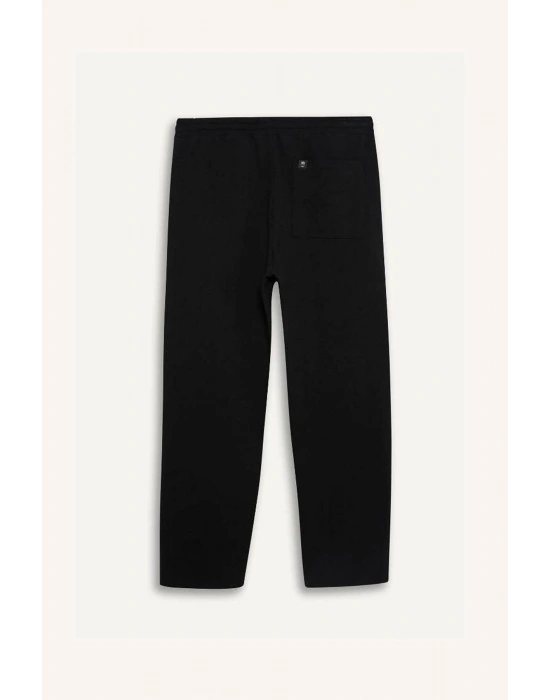 Wide Leg Siyah Erkek Eşofman Altı