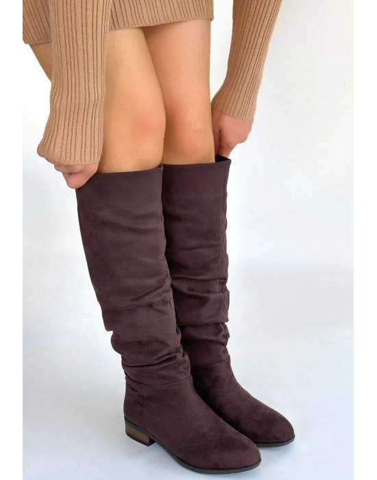 Winda Kahverengi Süet Körüklü Çizme