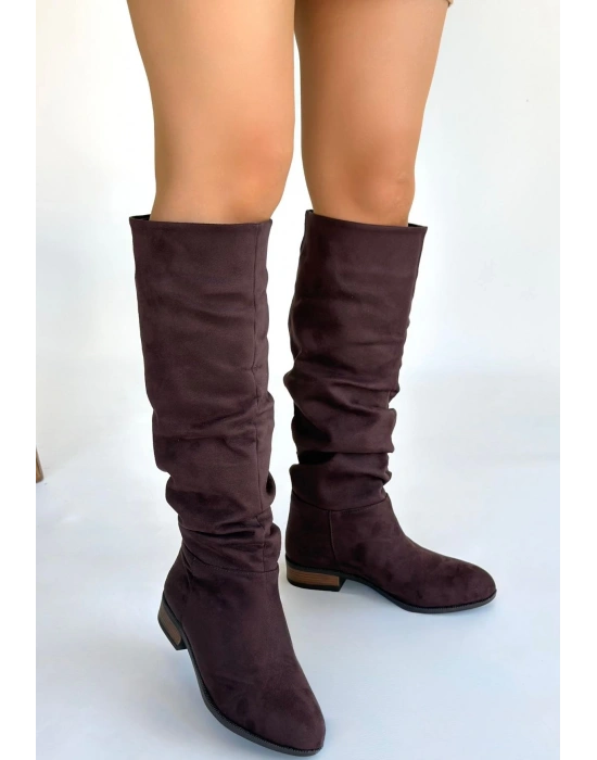 Winda Kahverengi Süet Körüklü Çizme