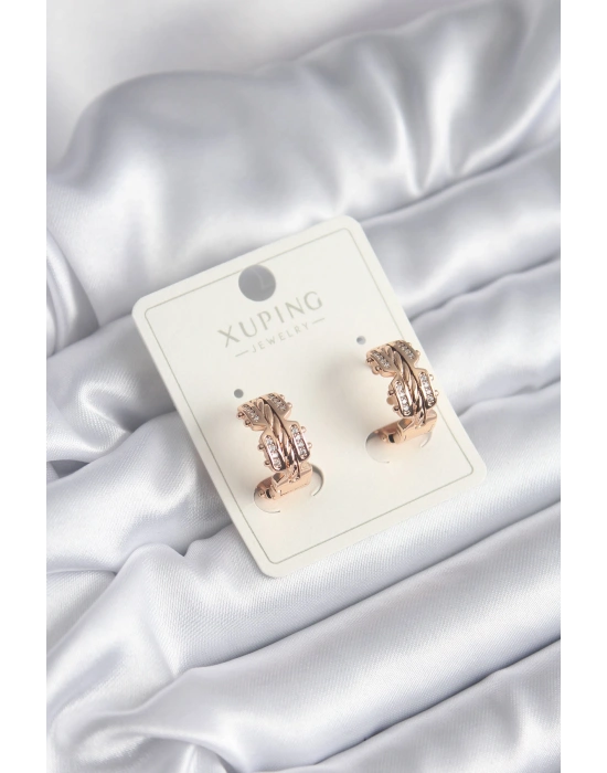 Xuping Model Zirkon Taşlı Halka Kadın Küpe