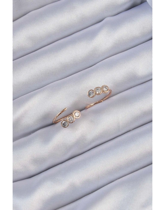 Xuping Rose Renk Zirkon Taşlı Su Yolu Küpe