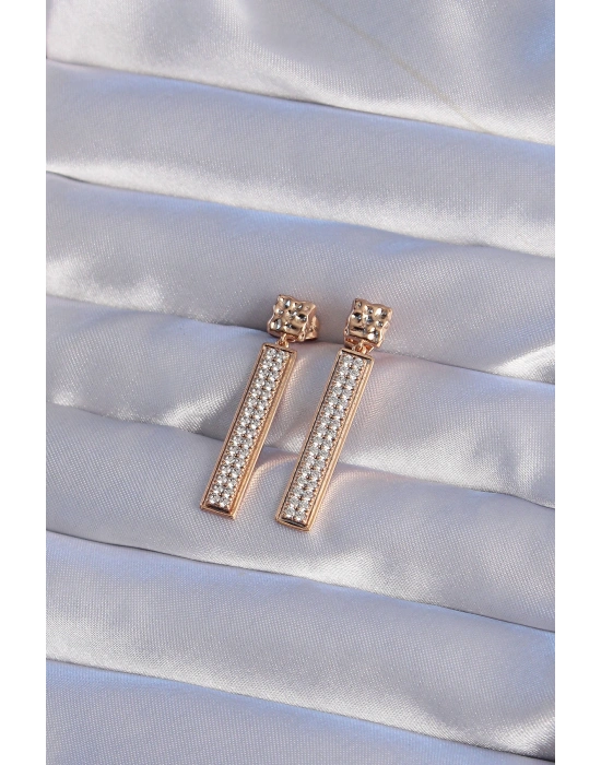 XUPİNG Rose Renk Zirkon Taşlı Su Yolu Küpe