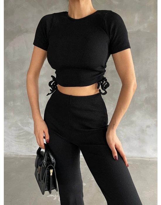 Yanları tüneli takım siyah s3161