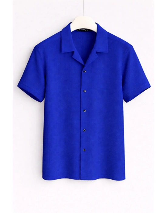 Yazlık Kısa Kol Gömlek Premium Kalite Slim Fit Tarz Ürün Nefes Alan Kumaş