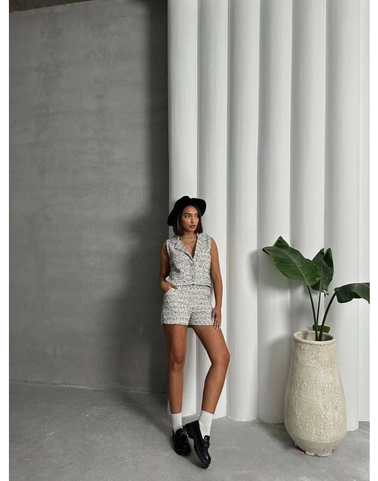 Yelekli şort takım