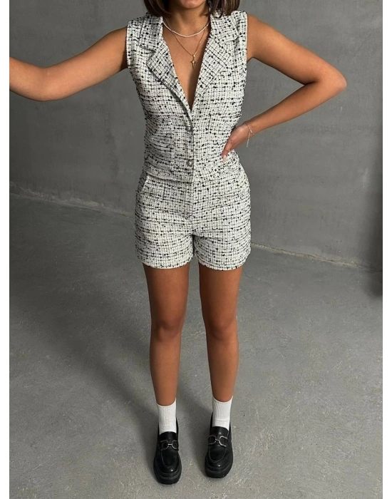 Yelekli şort takım