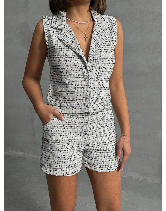 Yelekli şort takım