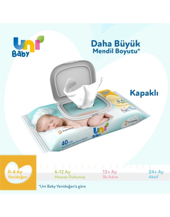 Yenidoğan Islak Havlu Mendil 3Lü 120 Yaprak