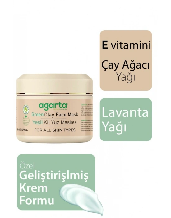 Yeşil Kil Yüz Maskesi 150 ml