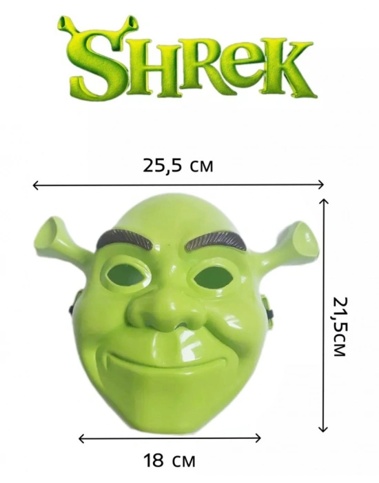 Yeşil Shrek Maskesi 21x25 cm