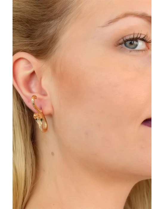 Yılan Tasarım Bayan Küpe