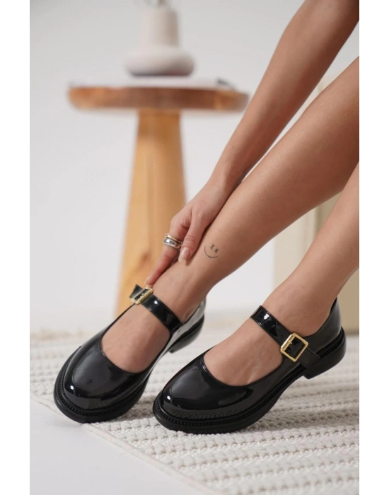 Yokox Siyah Rugan Oxford Ayakkabı