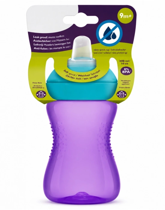 Yumuşak Uçlu Bardak 300 ml Mor