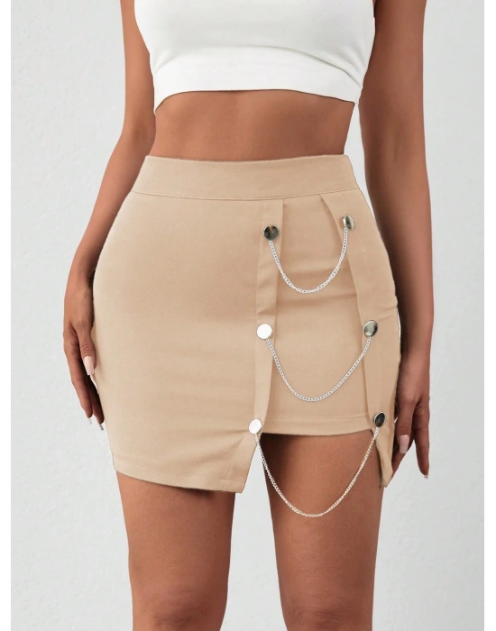 Zincirli mini etek s241008