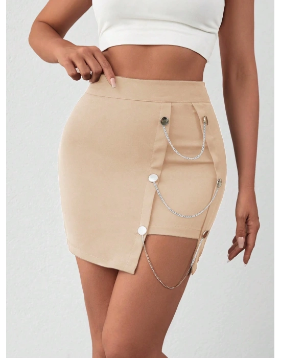 Zincirli mini etek s241008