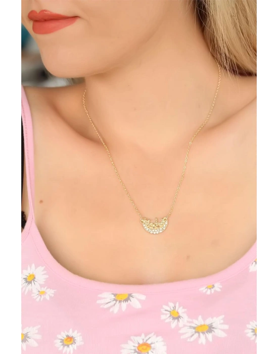 Zirkon Taşlı Bayan Kolye