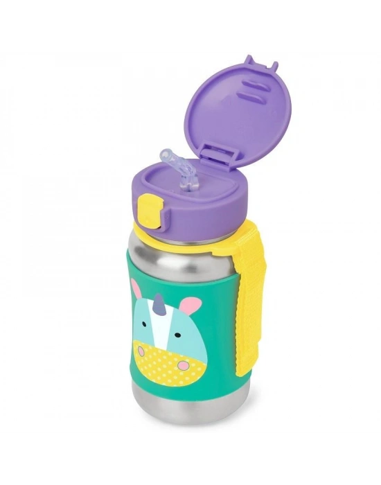 Zoo Pipetli Paslanmaz Çelik Suluk 350 ml Unicorn