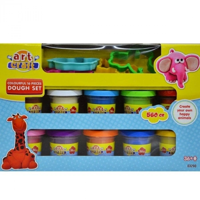 03290 16 parça HAMUR SETİ-RENGARENK / 560 gr