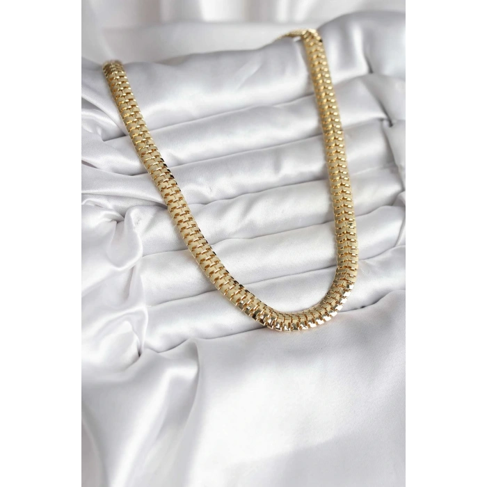 14K Gold Renk Kaplama Zincir Modelli CM Kadın Kolye