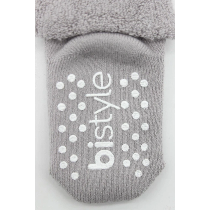 2Li Çemberli Kaymaz Havlu Soket Çorap 10503 İndigo Gri