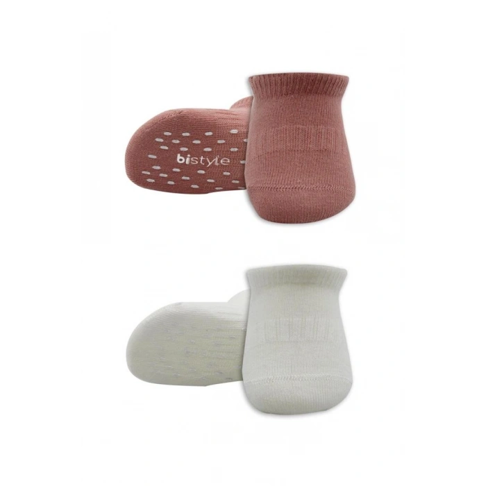 2Li Sneakers Kaymaz Colours Penye Çorap 20104 Ekru Pudra