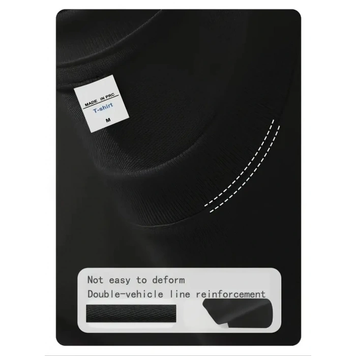 20/1 Penye Compack Day One Baskılı Oversize Bisiklet Yaka T-shirt - Siyah