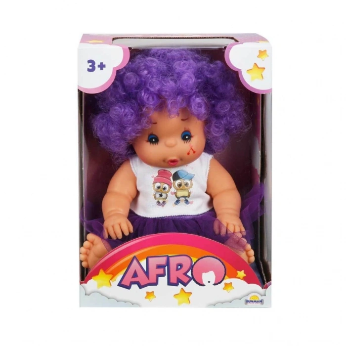 20040 Afro Kıvırcık Saçlı Bebek 23 cm -NessiWorld