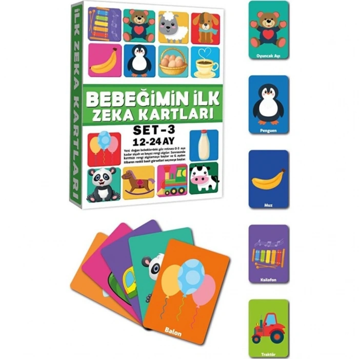 2212 Eğitici Kartlar 12-24 Ay Zeka Kartları  -Dıytoys