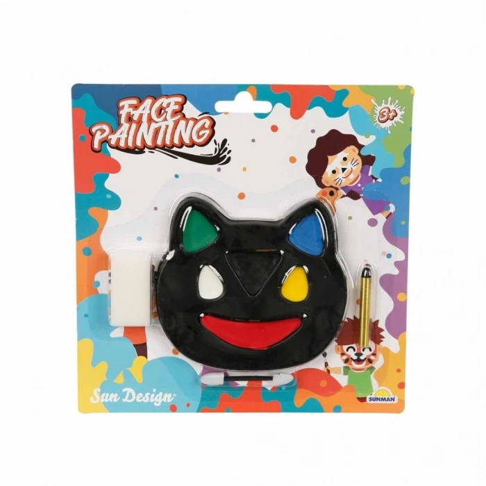 2591 NessiWorld YÜZ BOYASI 1 KALEMLİ 6 RENKLİ KEDİ ŞKL KRTL