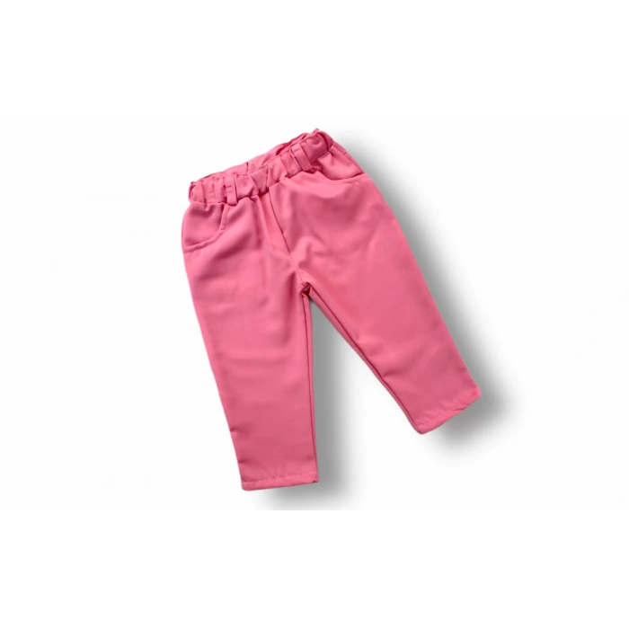 3-6 6-9 9-12 12-18 Ay Anadolu Çiçeği Nakışlı Kısa Kollu Sweatli 2Li Kız Bebek Takımı Pembe