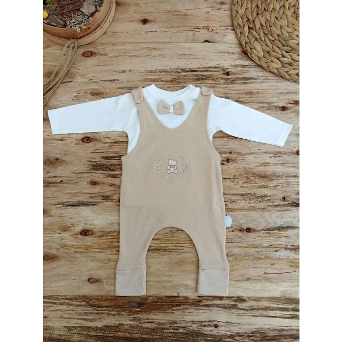 3-6 6-9 9-12 Ay Oyuncaklı Altınbaşak 5Li Kız Erkek Bebek Takımı Vizon