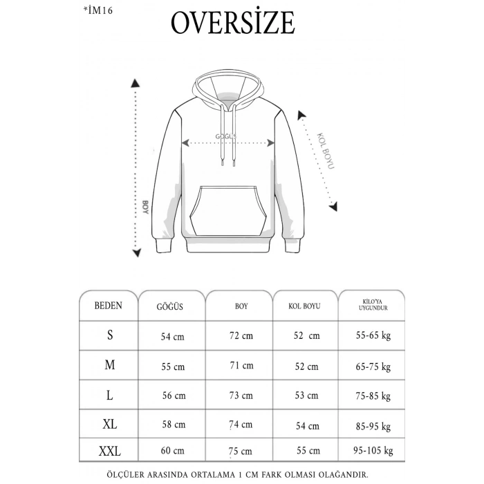 3 İplik Pamuklu Unisex Kapşonlu Sweetshirt - Bej