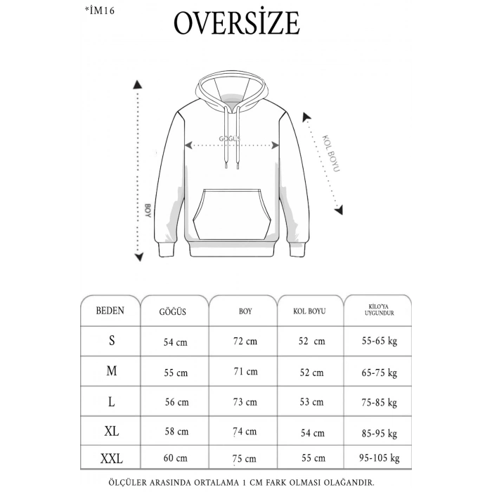 3 İPLİK PAMUKLU UNİSEX KAPŞONLU SWEETSHİRT - BEYAZ