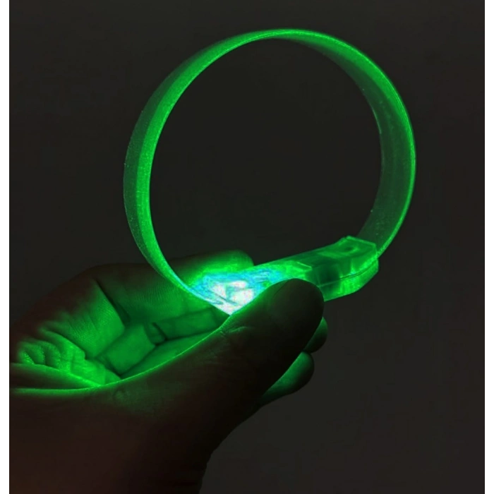 3 Modlu Pilli LED Işıklı Esnek Parti Bilekliği Yeşil