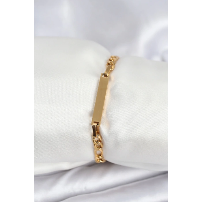 316L Çelik Gold Renk Yazı Yazmaya Uygun Kadın Bileklik